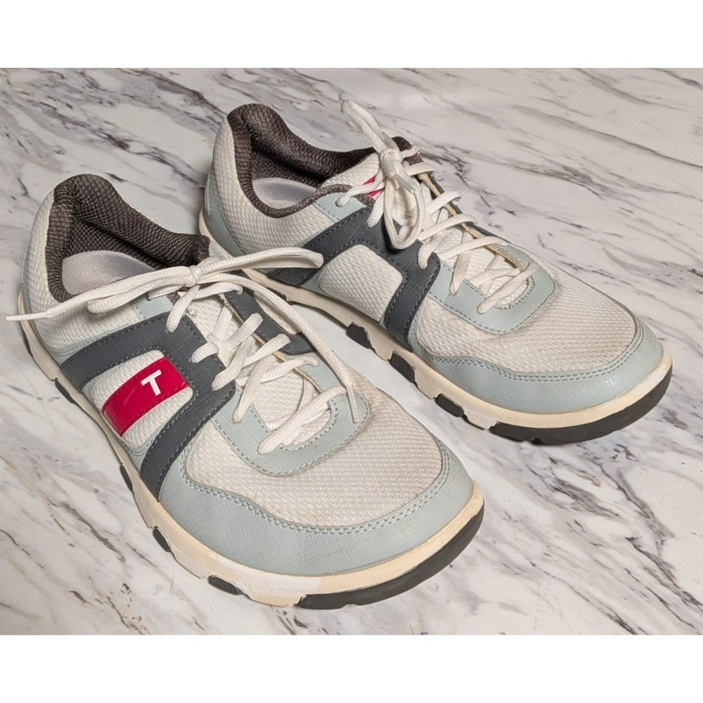 True Linkswear Men's Gray Blue Sensei Spikeless Golf Shoes Size 10.5